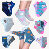 Kit 12 Pares Meias Infantil Bebê Menino Menina Cores Básica