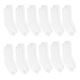 Kit 12 Pares Meias Masculina Cano Alto Algodão Longo Médio