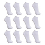 Kit 12 Pares Meias Soquetes Masculinas Femininas Algodão