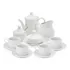 Kit 12 Peça Chá Completo Açucareiro Bule Xícaras Porcelana