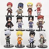 Kit 12 Peças Action Figure Naruto Shippuden