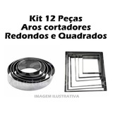 Kit 12 Peças Aro Cortador Redondo