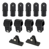 Kit 12 Peças Capota Náutica 22mm 7 8 Nylon Barco Lancha
