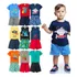 Kit 12 Peças De Roupa 1 Ao 08 Masculino 6 Camiseta +6 Shorts