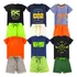Kit 12 Peças De Roupa 1 Ao 14 Masculino 6 Camiseta +6 Shorts