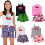 Kit 12 Peças De Roupa Infantil Menina Verão Conjunto Feminin