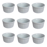 Kit 12 Peças Ramekin Ramecan Grande Porcelana 250ml Branca