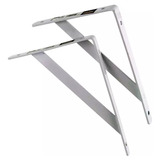 Kit 12 Peças Suporte Prateleira Mão Francesa Madeira 40cm