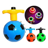 Kit 12 Pião Bola Musical Luminoso Com Luz E Som Lançador