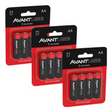 Kit 12 Pilhas Alcalina Aa 1 5v Cartela C 4un Avant