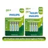 Kit 12 Pilhas Recarregável Philips Aaa 1000mah Hr03