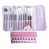 Kit 12 Pincéis Profissionais Maquiagem Macrilan