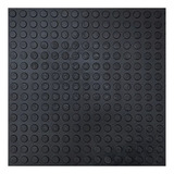 Kit 12 Piso Moeda Preto Borracha Pastilhado 50x50cm 3m 