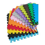 Kit 12 Placas Tapete Tatame Eva 50x50x1cm 10mm Bebe Academia