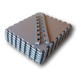 Kit 12 Placas Tatames Tapete Eva 50x50x2cm 20mm Cinza Escuro