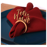 Kit 12 Porta Guardanapos Feliz Natal Decoração Mesa Posta