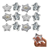 Kit 12 Porta Vela Castiçal Rechaud Vidro Estrela Decoração