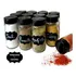 Kit 12 Pote 100ml P tempero C tampa Dosadora Dupla etiqueta Cor Preto