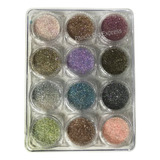 Kit 12 Potes C Glitter P Decoração De Unhas Encapsulamento