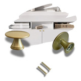 Kit 12 Puxador Para Móveis Gaveta Armário Dourado Fosco