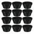 Kit 12 Ramekin 30ml Molho Maionese Shoyu Restaurante Preto R