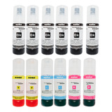 Kit 12 Refil Tinta Para Impressora Epson T544 L3150 L3250