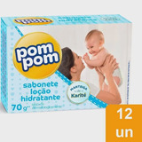 Kit 12 Sabonete Pompom Hidratante Infantil