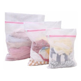Kit 12 Saco Lavar Roupas Delicadas 4 30x40 4 40x50 4 50x70