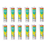 Kit 12 Selante Vedante Pu30 Bege Bisnaga 300ml Quartzolit