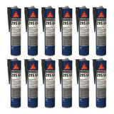 Kit 12 Sikaflex 295 Uv Preto Adesivo Selante De Pu Externo
