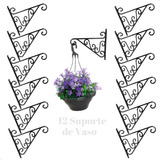 Kit 12 Suportes De Parede Gancho Pendurar Vaso Planta Flores