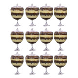 Kit 12 Taça Americana Acrílico Safira Tampa 1 250ml Gourmet