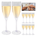 Kit 12 Taças Champanhe Espumante Acrílico Transparente 180ml