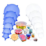 Kit 12 Tampas Silicone Panela Pote Universal Flexível