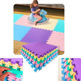Kit 12 Tapete Eva 50x50 10mm Cor Pastel Criança Bebe Pets