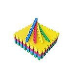 Kit 12 Tapetes Tatames Coloridos Eva 50 X 50 X 1cm 10mm C- Borda