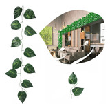 Kit 12 Trepadeira Hera Artificial Verde 25m Pacote Folhagem