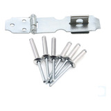 Kit 12 Un Tramelha Trinco Porta Cadeado 2 Janela C Rebites