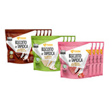 Kit 12 Unid Biscoito De Tapioca 3 Sabores Vegano Sem Glúten