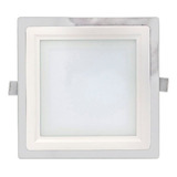 Kit 12 Unid Embutido De Led Quadrado Com Vidro 12w