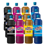 Kit 12 Unid Tinta 1 L Comestível P papel De Arroz Fine Line