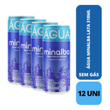 Kit 12 Unidades Agua Mineral Minalba Natural Lata 310ml