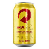 Kit 12 Unidades Cerveja Skol Pilsen Lata 350ml