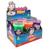 Kit 12 Unidades De Slime Unicórnio Puxa Puxa Divertido- Amoeba - Estique- Modele E Solte A Imaginação Com Slime Colorido E Textura Incrível- Cores Sortidas- Criança- Festa- Não Gruda