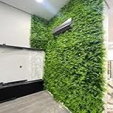 Kit 12 Unidades Painel Jardim Vertical Artificial Verde Planta Decorativa Folhagem Realista 3D Inverno