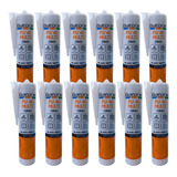 Kit 12 Unidades Pu 40 Silicone Adesivo Cinza Multi Barone