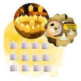 Kit 12 Vela De Led Decorativa Eletrônica E 24 Baterias