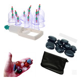 Kit 12 Ventosas 12 Pedras Massagem Manta Termica 127v