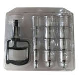 Kit 12 Ventosas De Acrílico E Aplicador Para Ventosaterapia