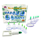 Kit 12 Ventosas Vacuoterapia Acupuntura Vácuo Ventosaterapia